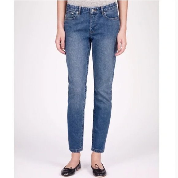 A.P.C. Indigo Blue Stone Washed Jean Moulant Japanese Denim Skinny Jeans - Picture 2 of 11